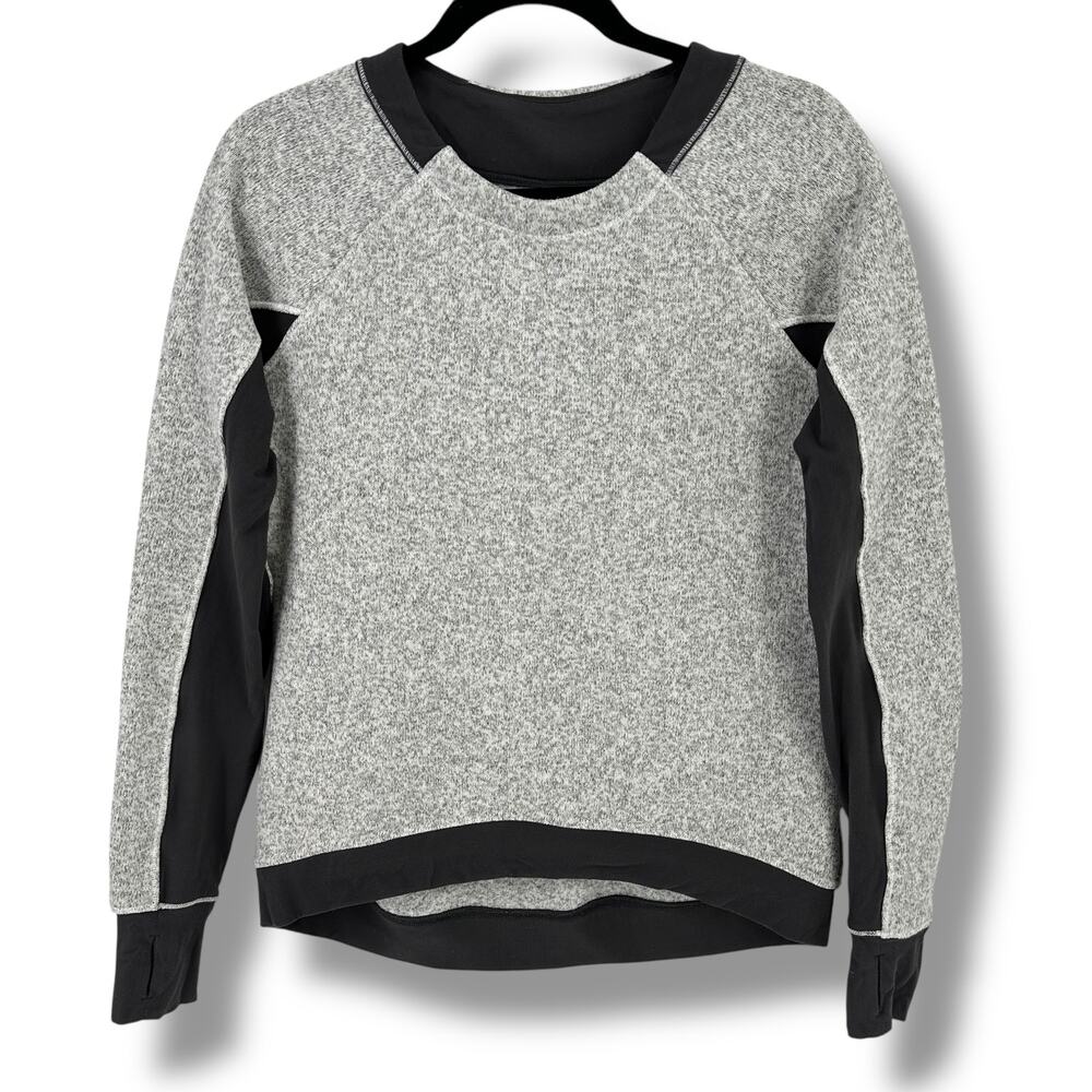Lululemon Fleet Street Pullover Sweatshirt Heather Gray Soot Est. Sz 6